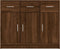 vidaXL - Dressoir - 91x28x75 - cm - bewerkt - hout - bruin - eikenkleur