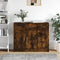 vidaXL - Dressoir - 91x28x75 - cm - bewerkt - hout - gerookt - eikenkleurig