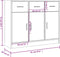 vidaXL - Dressoir - 91x28x75 - cm - bewerkt - hout - gerookt - eikenkleurig