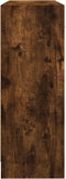 vidaXL - Dressoir - 91x28x75 - cm - bewerkt - hout - gerookt - eikenkleurig