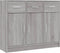 vidaXL - Dressoir - 91x28x75 - cm - bewerkt - hout - grijs - sonoma - eikenkleurig