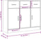 vidaXL - Dressoir - 91x28x75 - cm - bewerkt - hout - grijs - sonoma - eikenkleurig