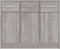 vidaXL - Dressoir - 91x28x75 - cm - bewerkt - hout - grijs - sonoma - eikenkleurig