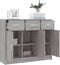 vidaXL - Dressoir - 91x28x75 - cm - bewerkt - hout - grijs - sonoma - eikenkleurig