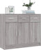 vidaXL - Dressoir - 91x28x75 - cm - bewerkt - hout - grijs - sonoma - eikenkleurig