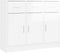 vidaXL - Dressoir - 91x28x75 - cm - bewerkt - hout - hoogglans - wit