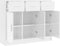 vidaXL - Dressoir - 91x28x75 - cm - bewerkt - hout - hoogglans - wit