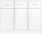 vidaXL - Dressoir - 91x28x75 - cm - bewerkt - hout - hoogglans - wit