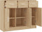 vidaXL - Dressoir - 91x28x75 - cm - bewerkt - hout - sonoma - eikenkleurig