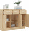 vidaXL - Dressoir - 91x28x75 - cm - bewerkt - hout - sonoma - eikenkleurig