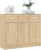 vidaXL - Dressoir - 91x28x75 - cm - bewerkt - hout - sonoma - eikenkleurig