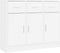 vidaXL - Dressoir - 91x28x75 - cm - bewerkt - hout - wit