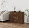 vidaXL - Dressoir - 91x29,5x65 - cm - bewerkt - hout - bruin - eikenkleur
