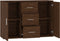 vidaXL - Dressoir - 91x29,5x65 - cm - bewerkt - hout - bruin - eikenkleur