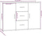 vidaXL - Dressoir - 91x29,5x65 - cm - bewerkt - hout - zwart