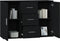 vidaXL - Dressoir - 91x29,5x65 - cm - bewerkt - hout - zwart