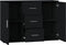 vidaXL - Dressoir - 91x29,5x65 - cm - bewerkt - hout - zwart