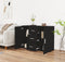 vidaXL - Dressoir - 91x29,5x65 - cm - bewerkt - hout - zwart
