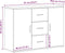 vidaXL - Dressoir - 91x29,5x65 - cm - spaanplaat - zwart - eikenkleurig