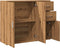 vidaXL - Dressoir - 91x29,5x75 - cm - bewerkt - hout - artisanaal - eikenkleurig