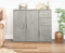 vidaXL - Dressoir - 91x29,5x75 - cm - bewerkt - hout - betongrijs