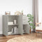 vidaXL - Dressoir - 91x29,5x75 - cm - bewerkt - hout - betongrijs