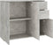 vidaXL - Dressoir - 91x29,5x75 - cm - bewerkt - hout - betongrijs