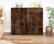 vidaXL - Dressoir - 91x29,5x75 - cm - bewerkt - hout - gerookt - eikenkleurig