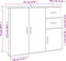 vidaXL - Dressoir - 91x29,5x75 - cm - bewerkt - hout - gerookt - eikenkleurig