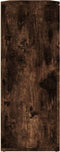 vidaXL - Dressoir - 91x29,5x75 - cm - bewerkt - hout - gerookt - eikenkleurig