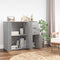 vidaXL - Dressoir - 91x29,5x75 - cm - bewerkt - hout - grijs - sonoma - eikenkleurig