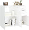 vidaXL - Dressoir - 91x29,5x75 - cm - bewerkt - hout - hoogglans - wit