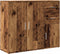 vidaXL - Dressoir - 91x29,5x75 - cm - bewerkt - hout - oud - houtkleurig