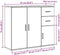 vidaXL - Dressoir - 91x29,5x75 - cm - bewerkt - hout - oud - houtkleurig