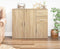 vidaXL - Dressoir - 91x29,5x75 - cm - bewerkt - hout - sonoma - eikenkleurig