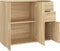 vidaXL - Dressoir - 91x29,5x75 - cm - bewerkt - hout - sonoma - eikenkleurig