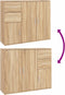 vidaXL - Dressoir - 91x29,5x75 - cm - bewerkt - hout - sonoma - eikenkleurig