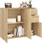 vidaXL - Dressoir - 91x29,5x75 - cm - bewerkt - hout - sonoma - eikenkleurig