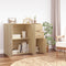 vidaXL - Dressoir - 91x29,5x75 - cm - bewerkt - hout - sonoma - eikenkleurig