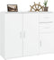 vidaXL - Dressoir - 91x29,5x75 - cm - bewerkt - hout - wit