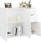 vidaXL - Dressoir - 91x29,5x75 - cm - bewerkt - hout - wit