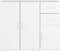 vidaXL - Dressoir - 91x29,5x75 - cm - bewerkt - hout - wit