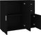 vidaXL - Dressoir - 91x29,5x75 - cm - bewerkt - hout - zwart