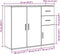 vidaXL - Dressoir - 91x29,5x75 - cm - spaanplaat - zwart - eikenkleurig