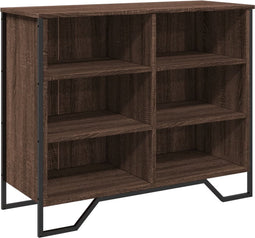 vidaXL - Dressoir - 91x35,5x74,5 - cm - bewerkt - hout - bruin - eikenkleur
