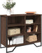vidaXL - Dressoir - 91x35,5x74,5 - cm - bewerkt - hout - bruin - eikenkleur