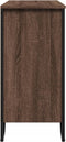 vidaXL - Dressoir - 91x35,5x74,5 - cm - bewerkt - hout - bruin - eikenkleur
