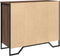 vidaXL - Dressoir - 91x35,5x74,5 - cm - bewerkt - hout - bruin - eikenkleur