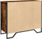 vidaXL - Dressoir - 91x35,5x74,5 - cm - bewerkt - hout - gerookt - eikenkleurig