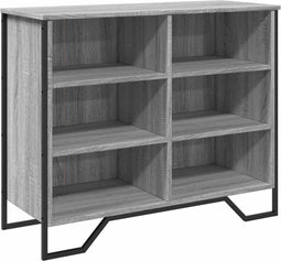 vidaXL - Dressoir - 91x35,5x74,5 - cm - bewerkt - hout - grijs - sonoma - eikenkleurig